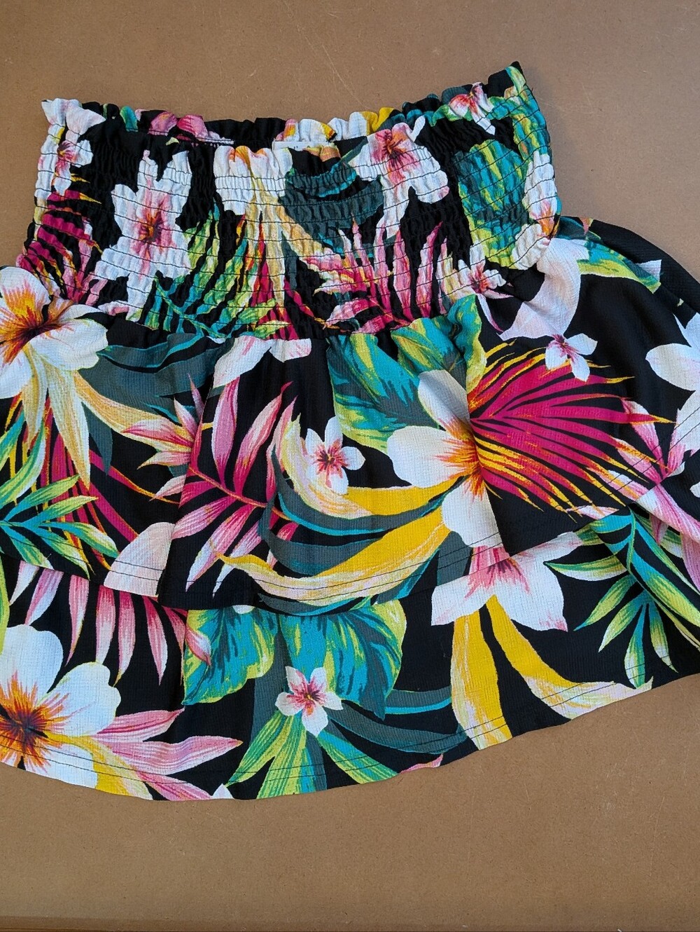 Girl's Jolie And Joy Hawaiian Skirt- Black Multi